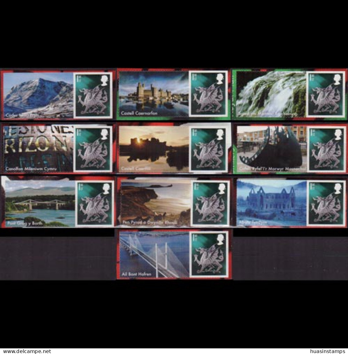 GB REGION-WALES 2007 - #28 Dragon W/View Labs Set Of 10 MNH - Gales