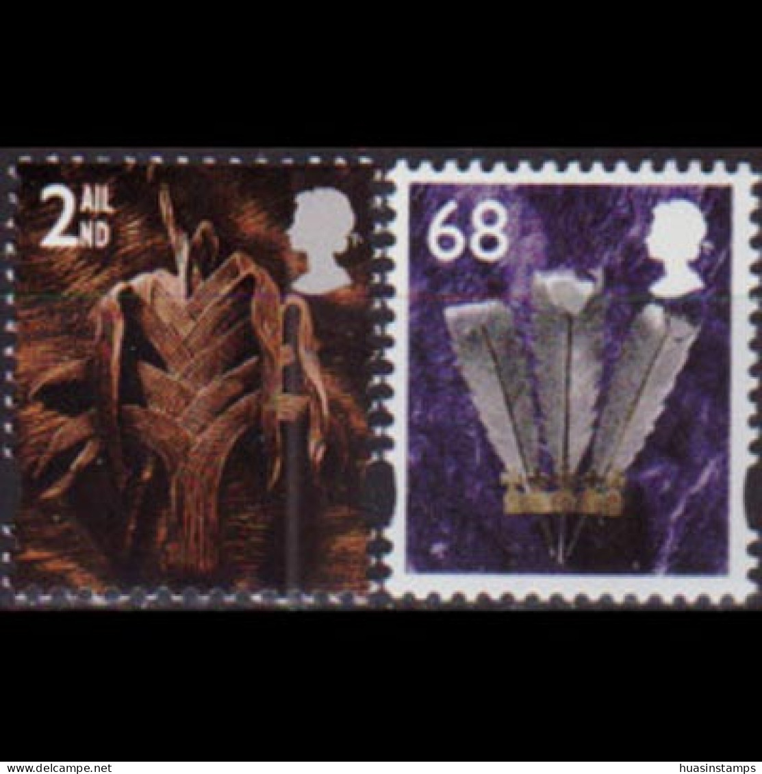 GB REGION-WALES 2002 - Scott# 18-9 Leek/Feather 2nd-65p MNH - Wales