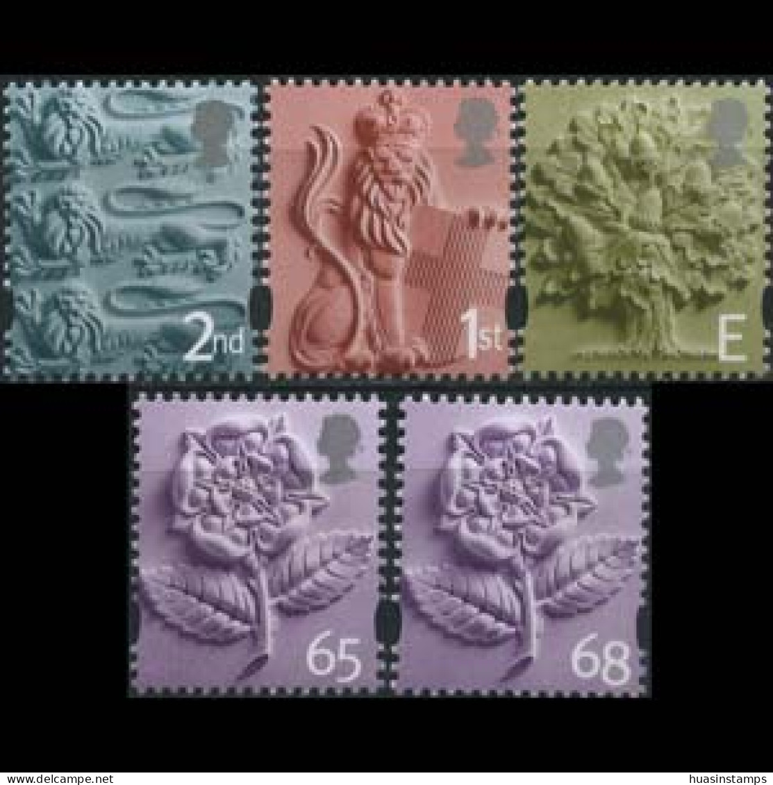 G.B.REGION-ENGLAND 2001 - Scott# 1-5 Symbols Set Of 5 MNH - Inghilterra