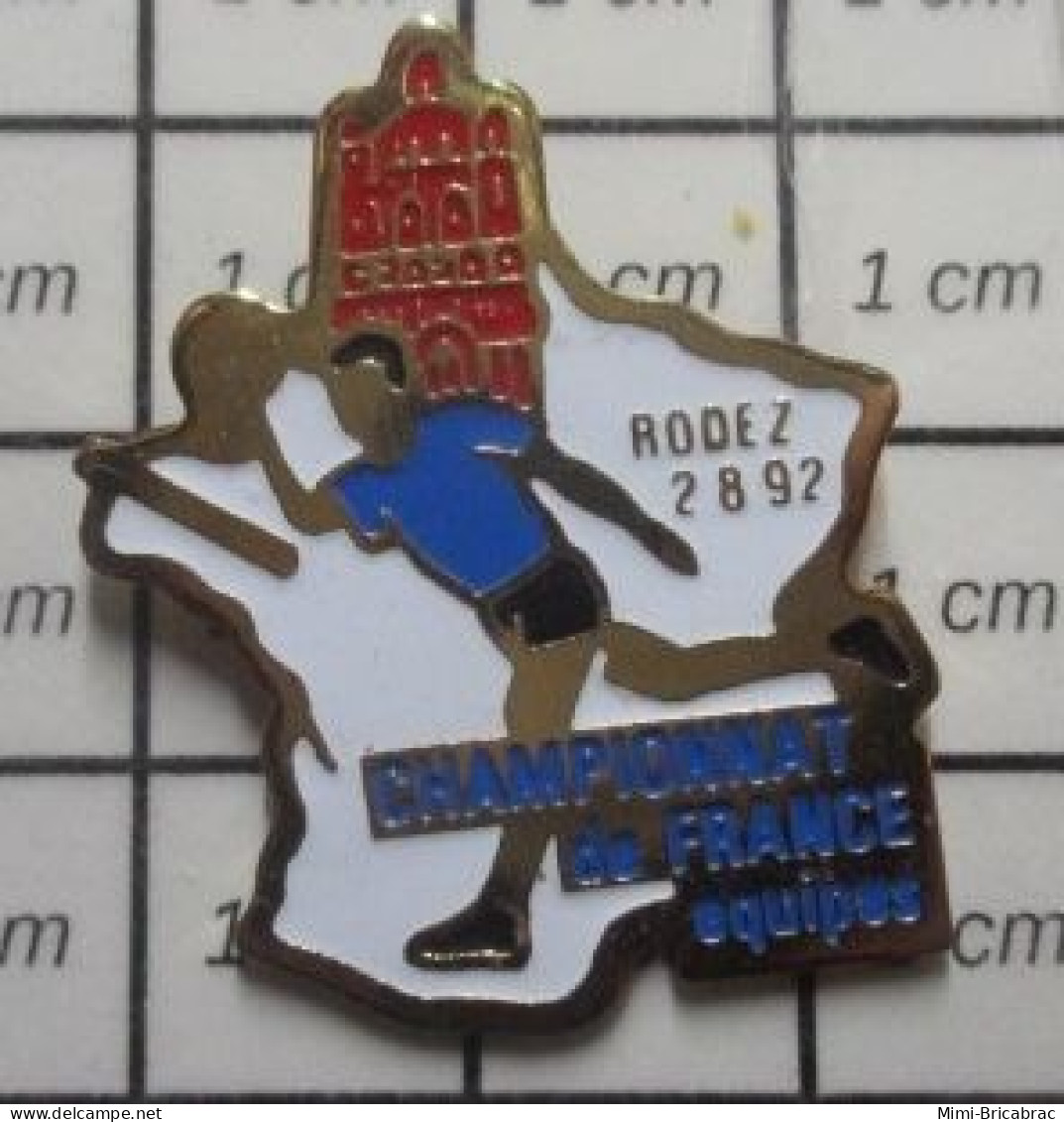 411i Pin's Pins / Beau Et Rare / SPORTS / BOWLING CHAMPIONNAT DE FRANCE PAR EQUIPE RODEZ 92 - Bowling