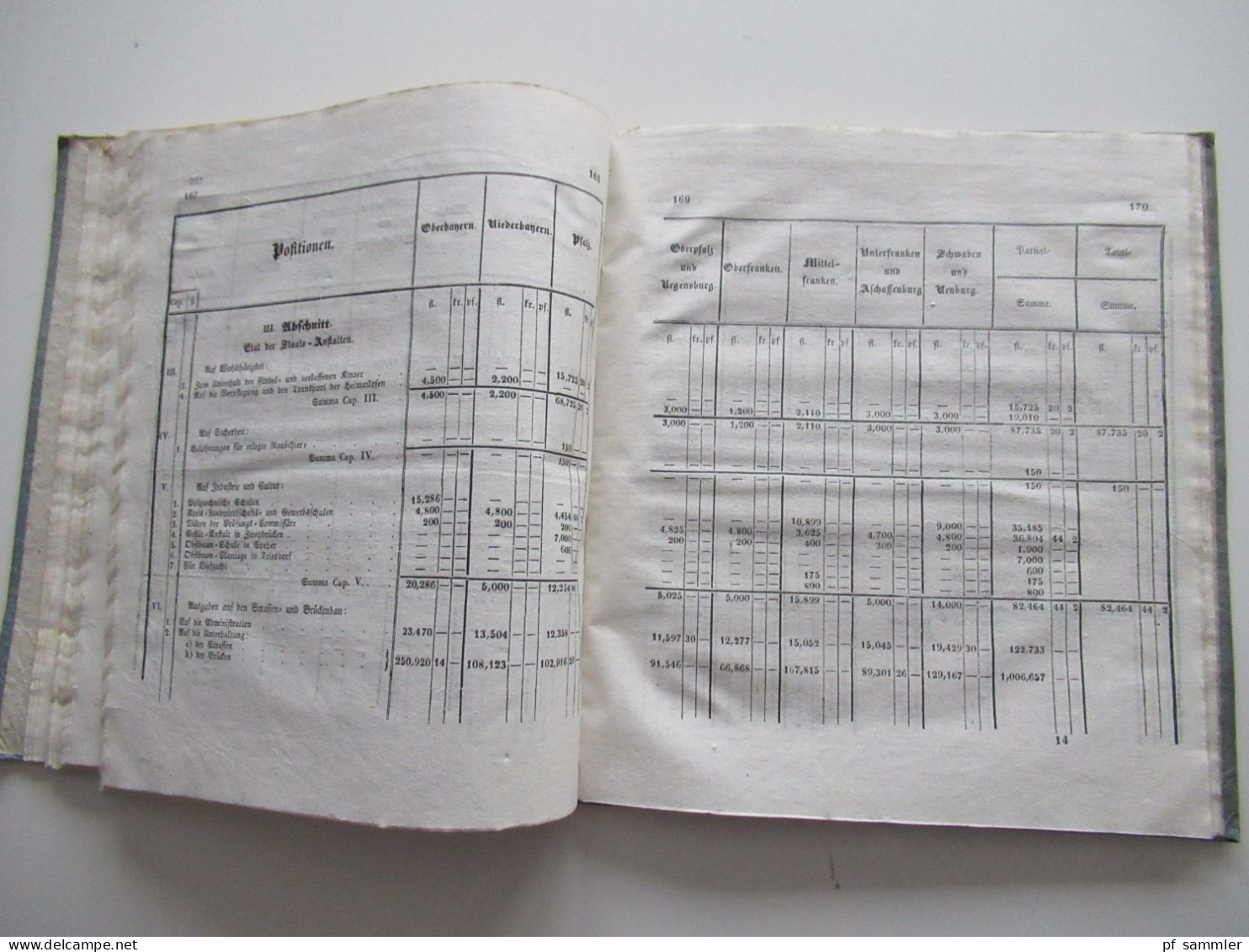 Altdeutschland Gesetzblatt für das Königreich Bayern 1843 / Ludwig, König von Bayern / Pappeinband