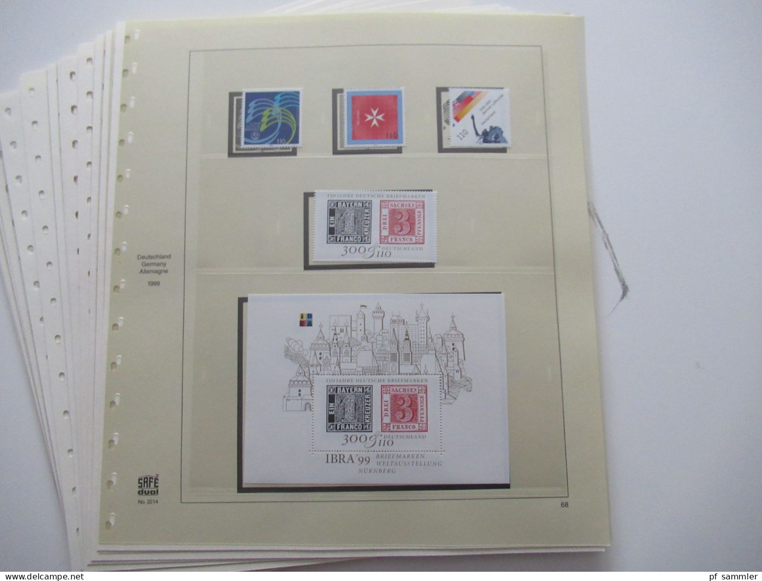 BRD / Bund Sammlung 1996 - 2000 postfrisch / ** Marken auf Vordruckseiten Safe Dual