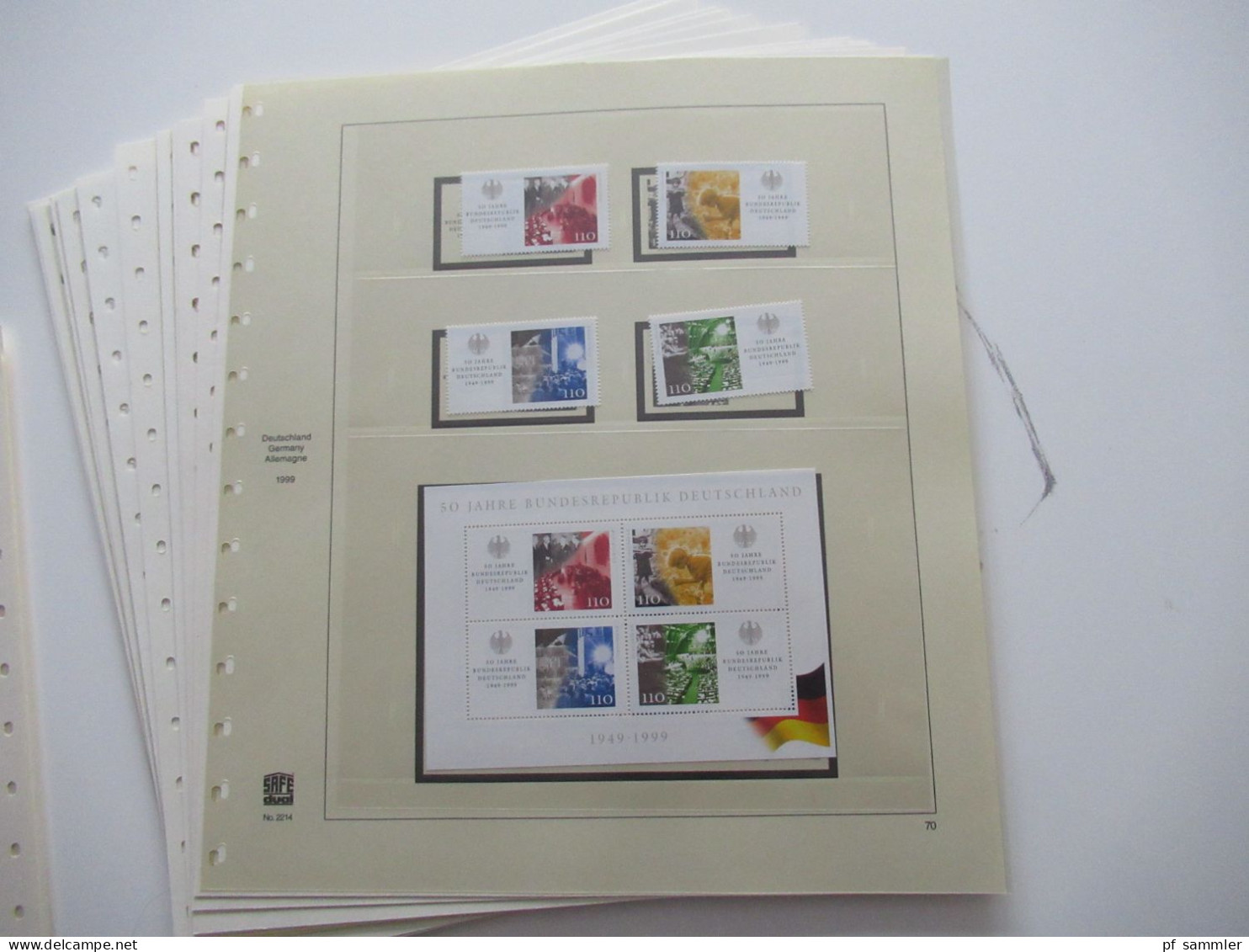 BRD / Bund Sammlung 1996 - 2000 postfrisch / ** Marken auf Vordruckseiten Safe Dual