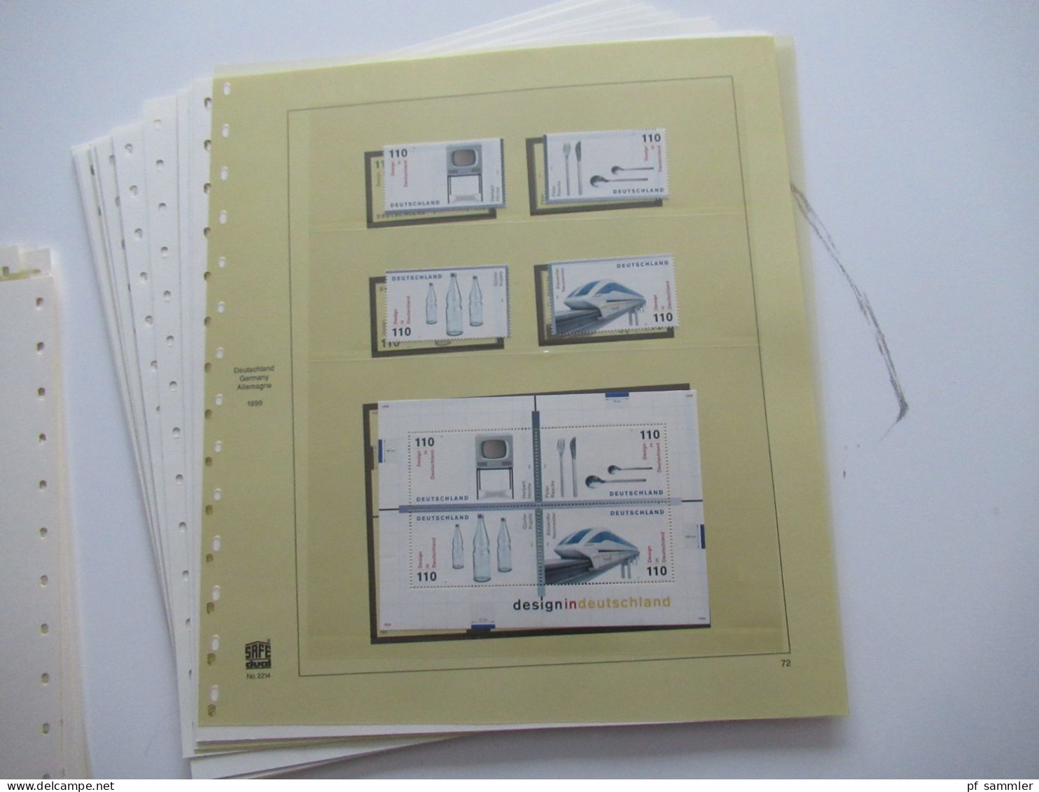 BRD / Bund Sammlung 1996 - 2000 postfrisch / ** Marken auf Vordruckseiten Safe Dual