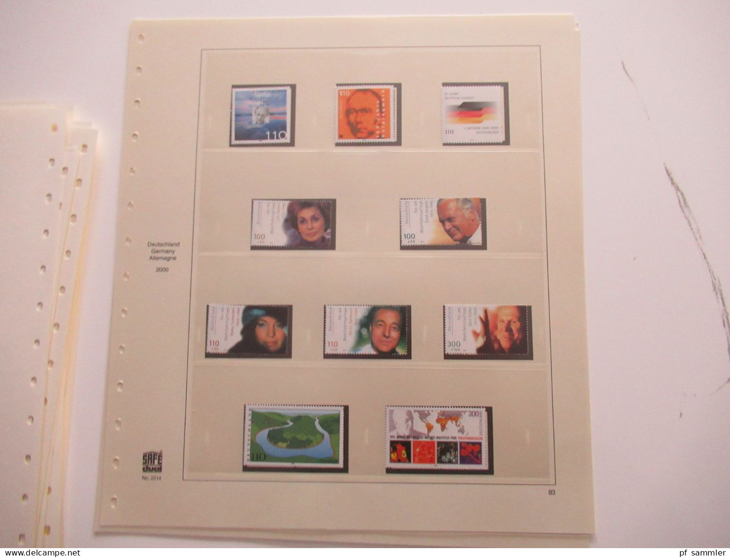 BRD / Bund Sammlung 1996 - 2000 postfrisch / ** Marken auf Vordruckseiten Safe Dual