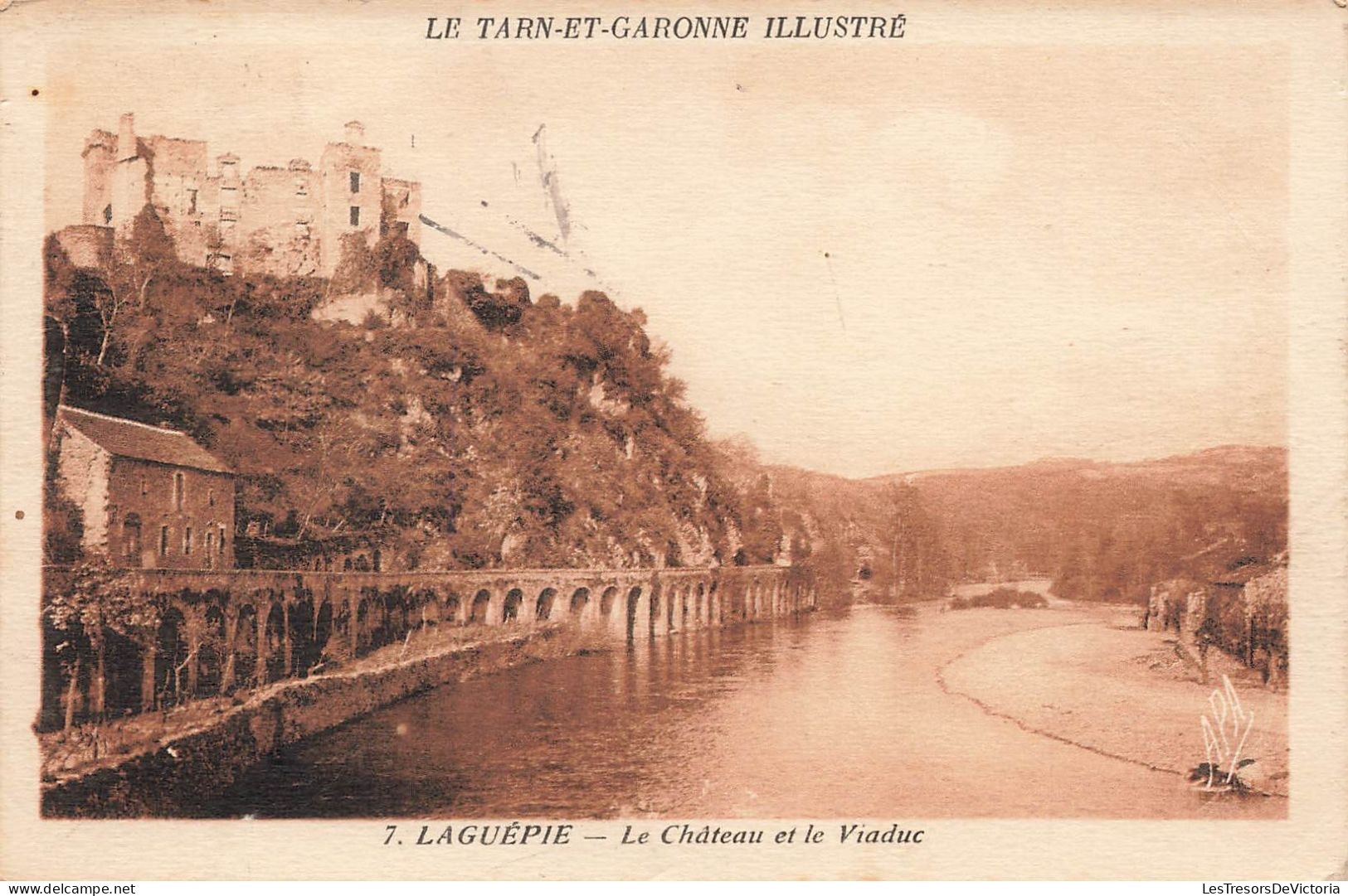 FRANCE - Laguépie - Vue Sur Le Château Et Viaduc - Carte Postale Ancienne - Other & Unclassified