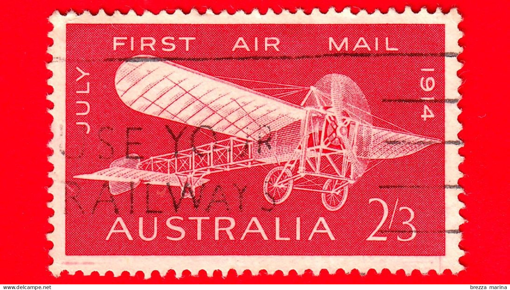 AUSTRALIA - Usato - 1964 - 50° Anniversario Del 1° Volo Australiano Di Posta Aerea - Bleriot XI Aircraft - 2'3 S - Oblitérés