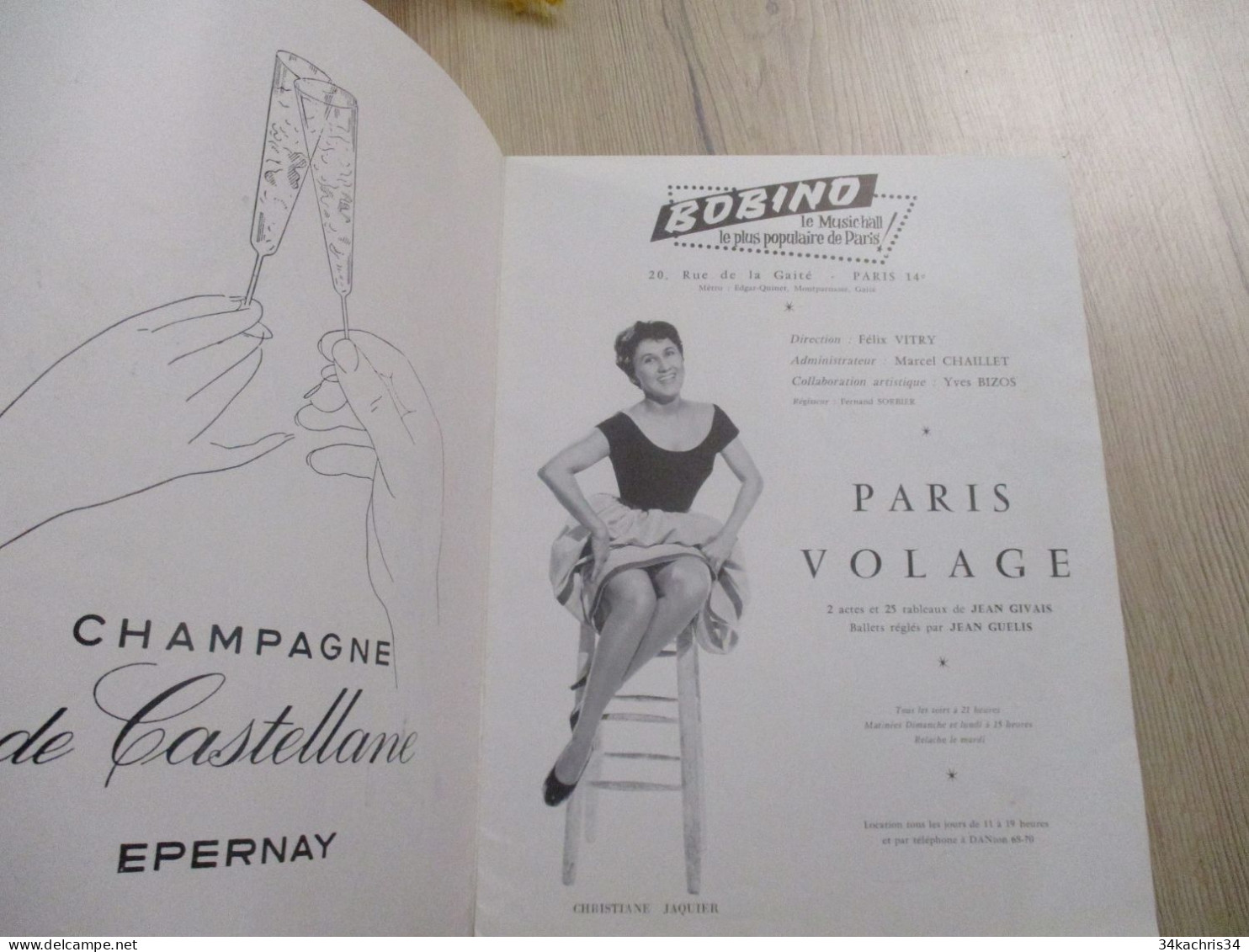 ST 35 Programme Illustré Avec Texte Pubs Et Photo Dont Nu Nude Paris Voyage - Programmes
