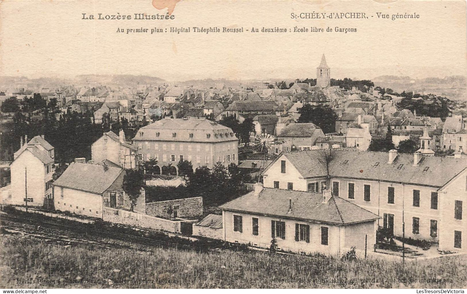 FRANCE - La Lozère Illustrée - St Chély D'Apcher - Hôpital Théophile Roussel - Vue Générale - Carte Postale Ancienne - Saint Chely D'Apcher