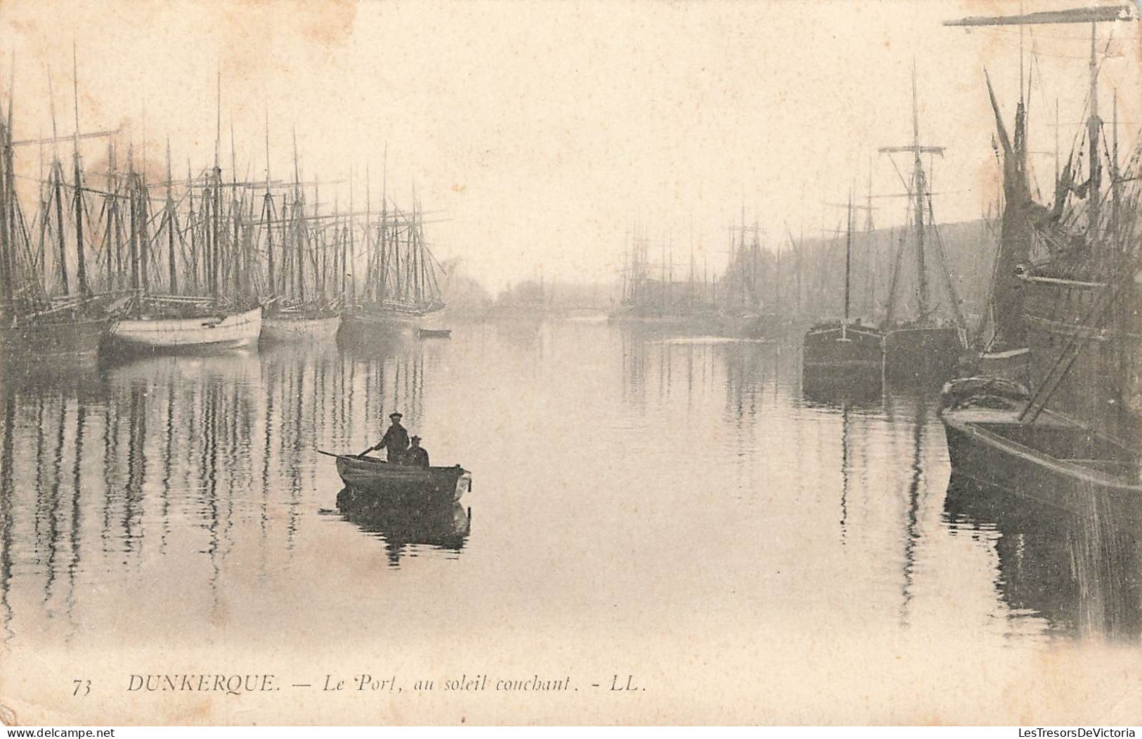 FRANCE - Dunkerque - Le Port Au Soleil Couchant - Carte Postale Ancienne - Dunkerque