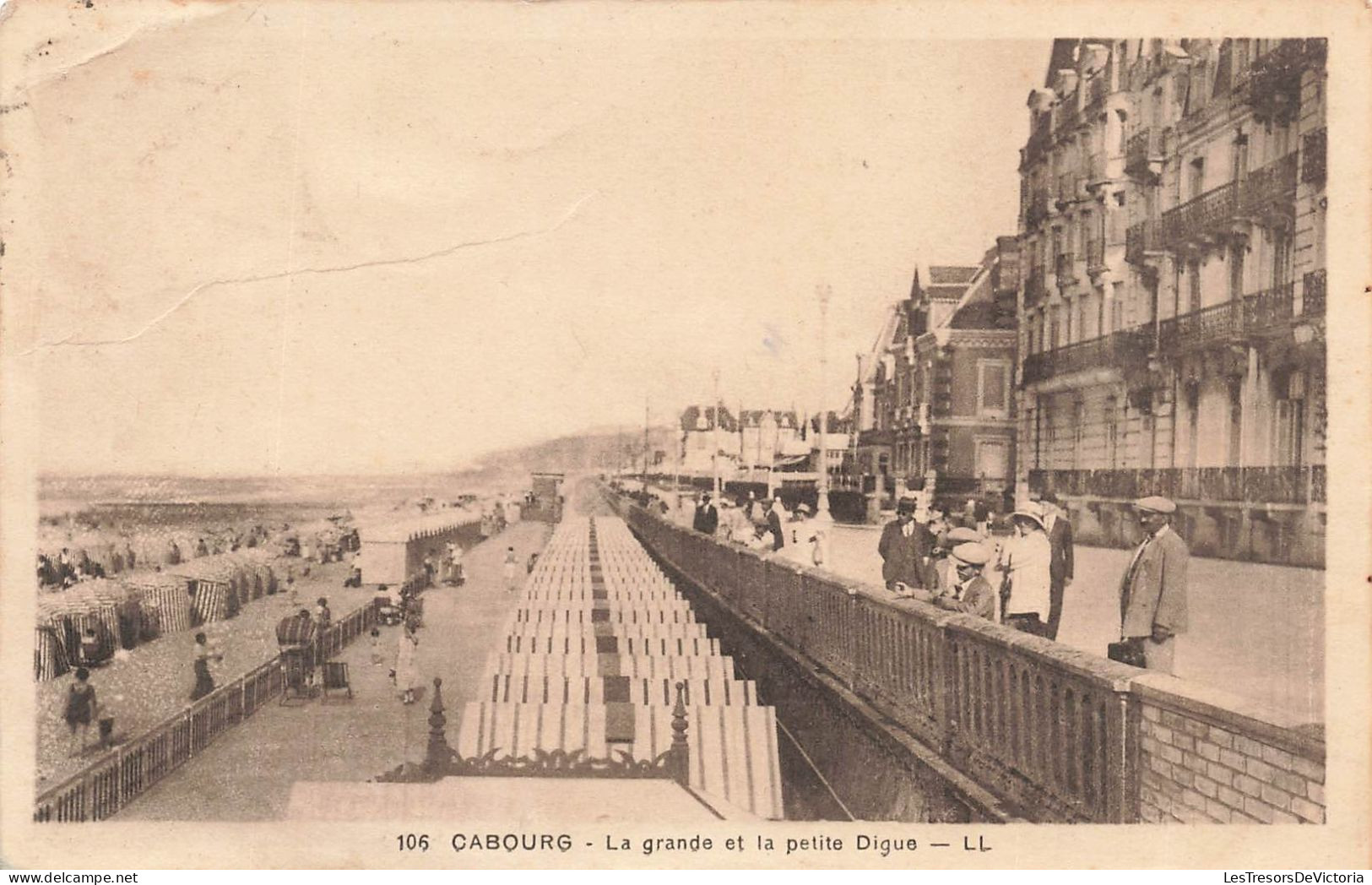 FRANCE - Cabourg - La Grande Et La Petite Digue - Carte Postale Ancienne - Cabourg
