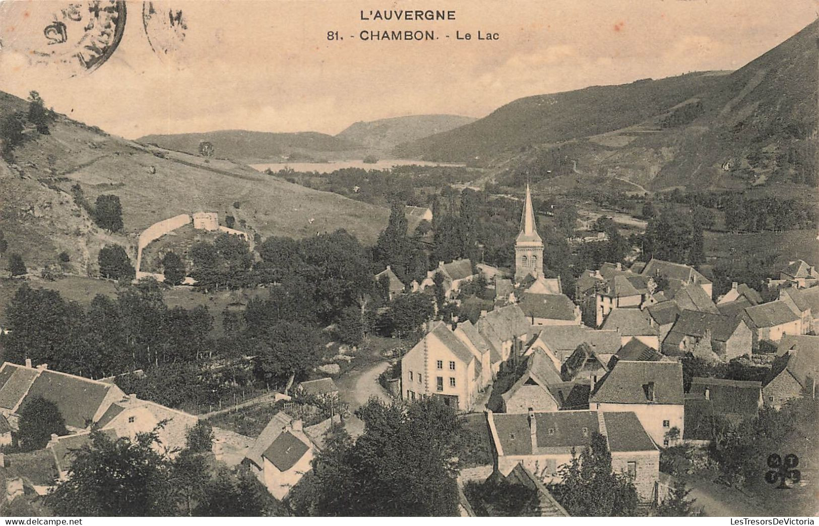FRANCE - Chambon - Le Lac - Vue - Eglise - L'Auvergne - Carte Postale Ancienne - Autres & Non Classés