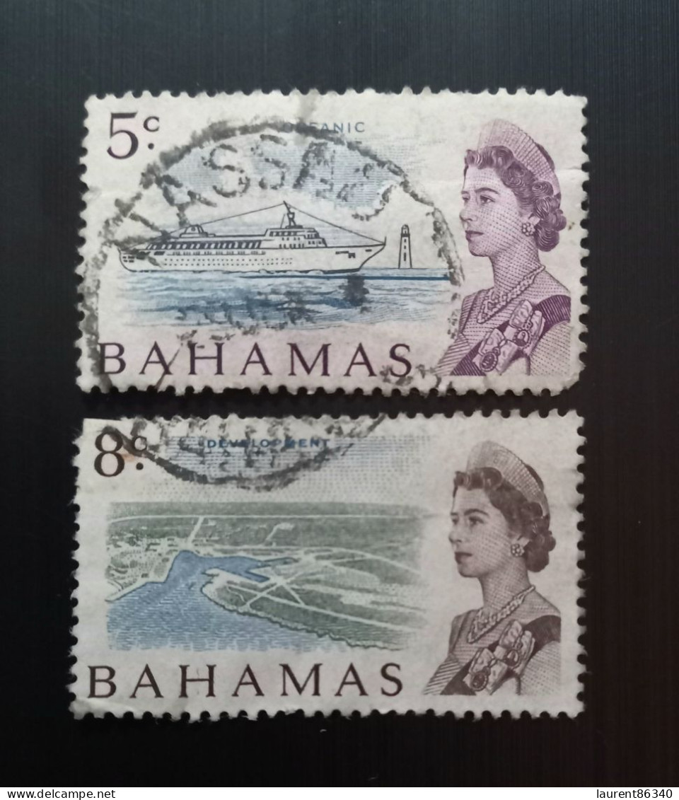 Bahamas 1967 Local Motives & Queen Elizabeth - Toned Paper - Bahamas (1973-...)