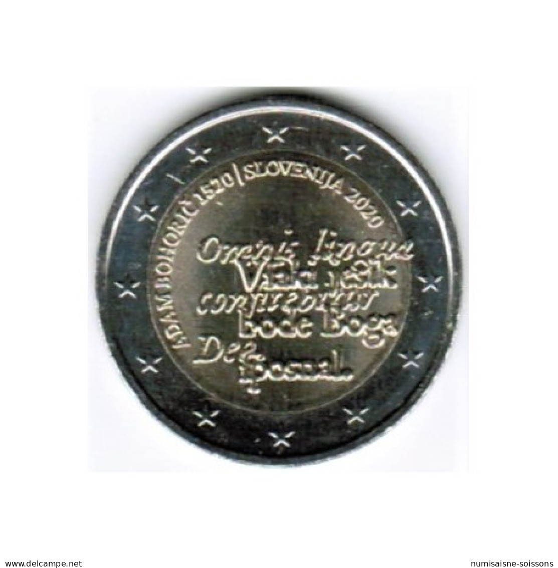 SLOVENIE - 2 EURO 2020 - 500 ANS DE LA NAISSANCE DE ADAM BOHORIC - SPL - Slovenia