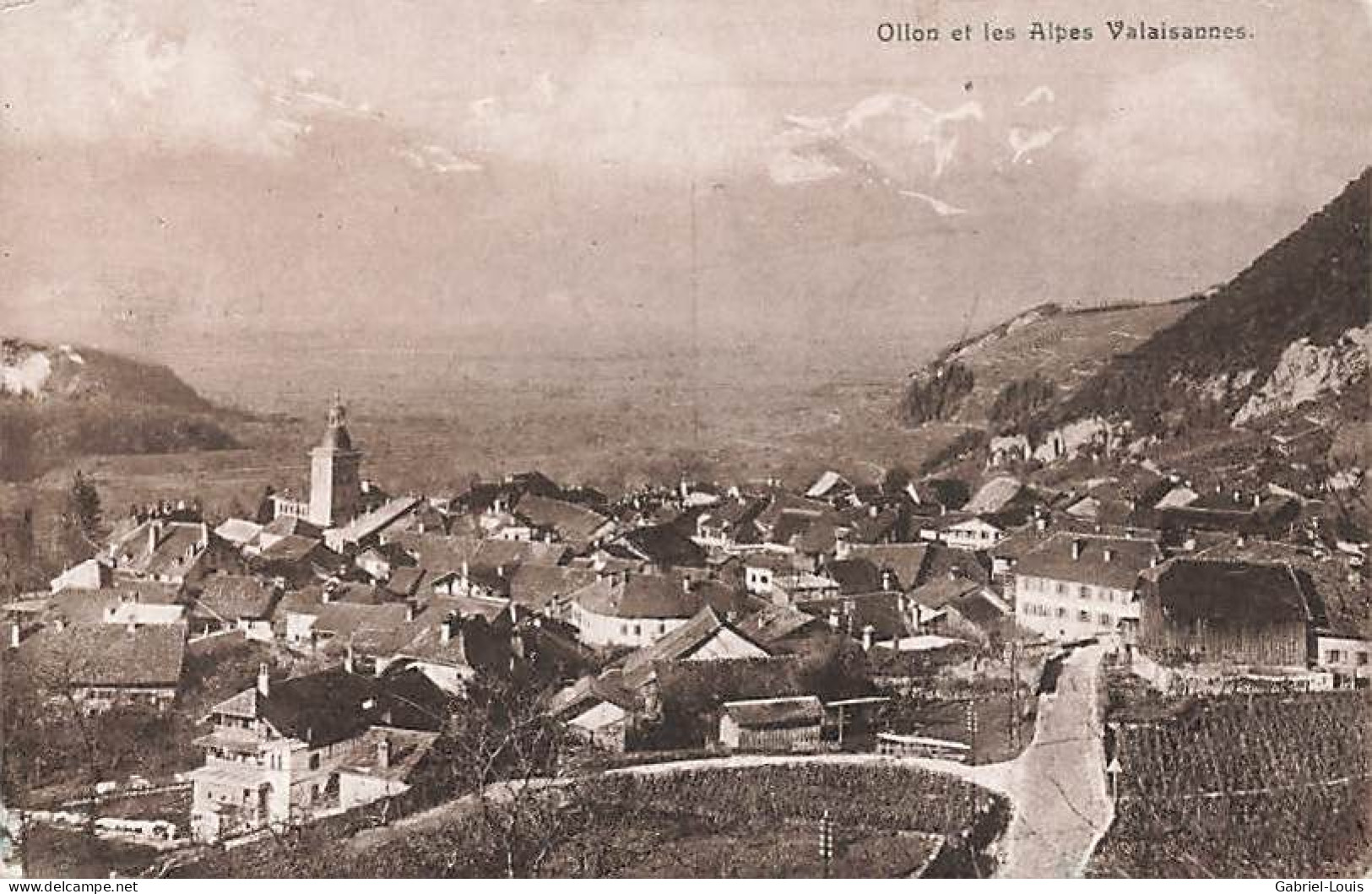 Ollon Et Les Alpes Valaisannes 1915 - Ollon