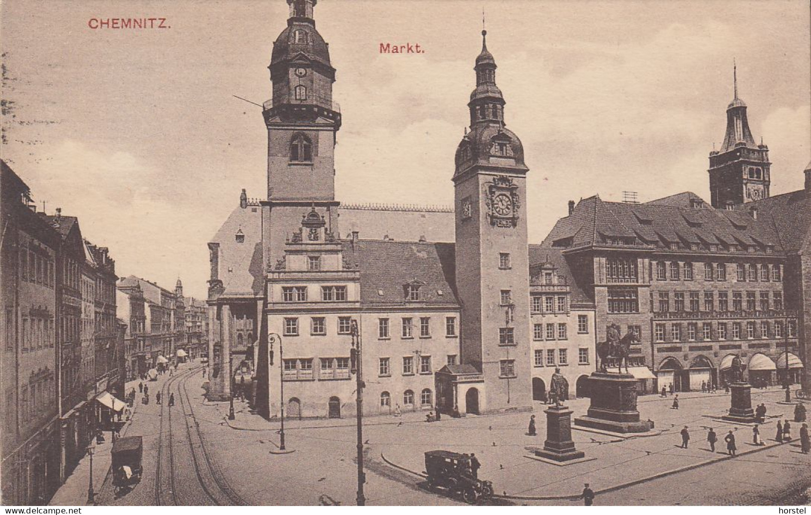 D-09111 Chemnitz - Karl-Marx-Stadt - Markt - Oldtimer - Cars - Stamp 1923 - Chemnitz (Karl-Marx-Stadt 1953-1990)