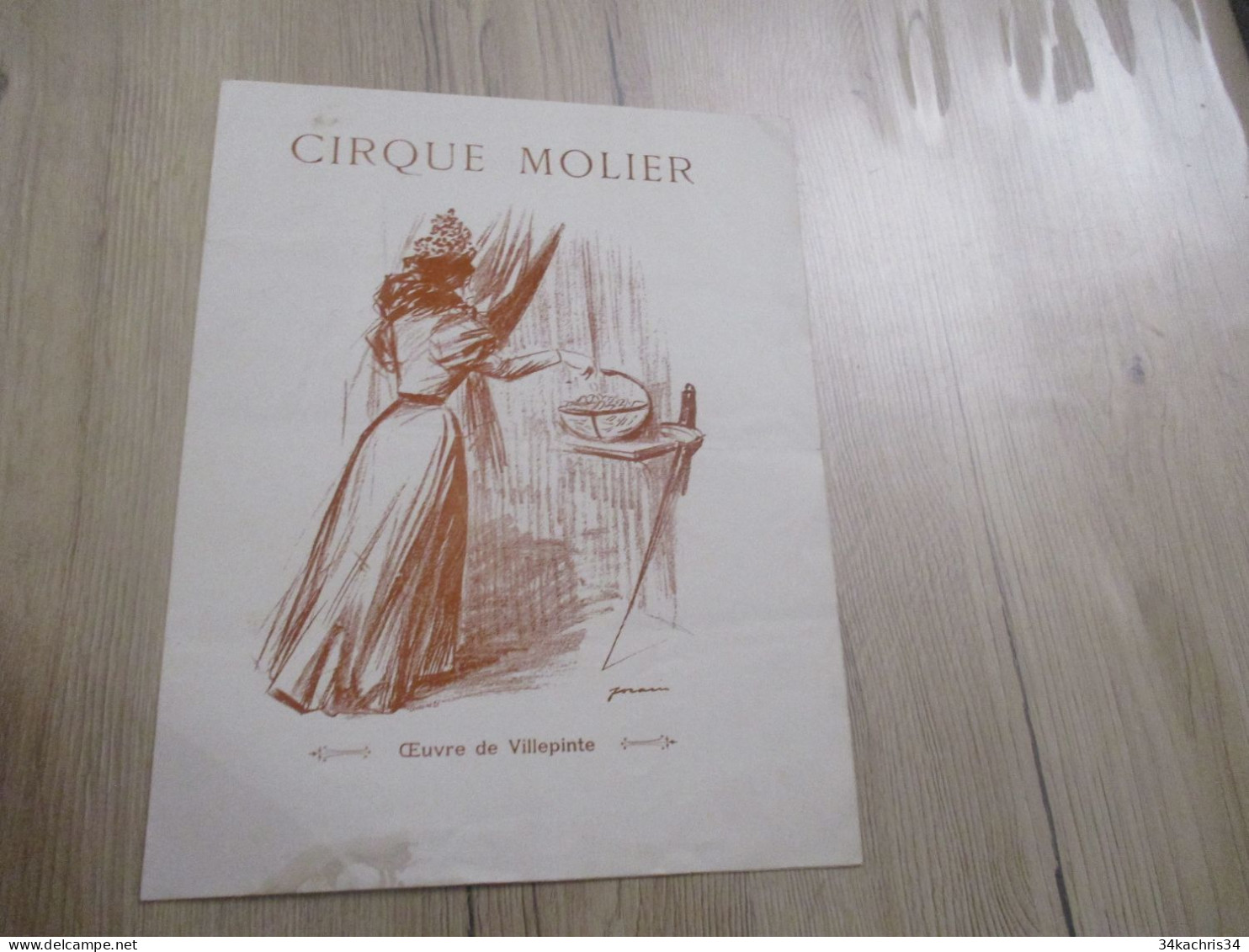 Programme Illustré Par Forain Cirque Molier Villepinte 11/06/1898 Duchesse D'Uzès 21X 27 - Programma's