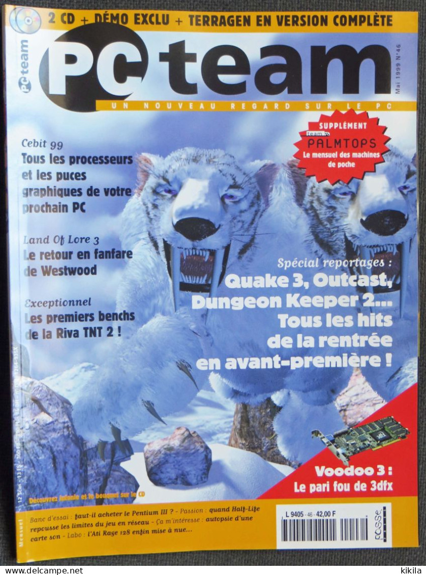 Journal Revue Informatique PC TEAM N° 46 Mai 1999 Cebit 99 Tous Les Processeurs Et Les Puces De Votre Prochain PC - Le * - Computers