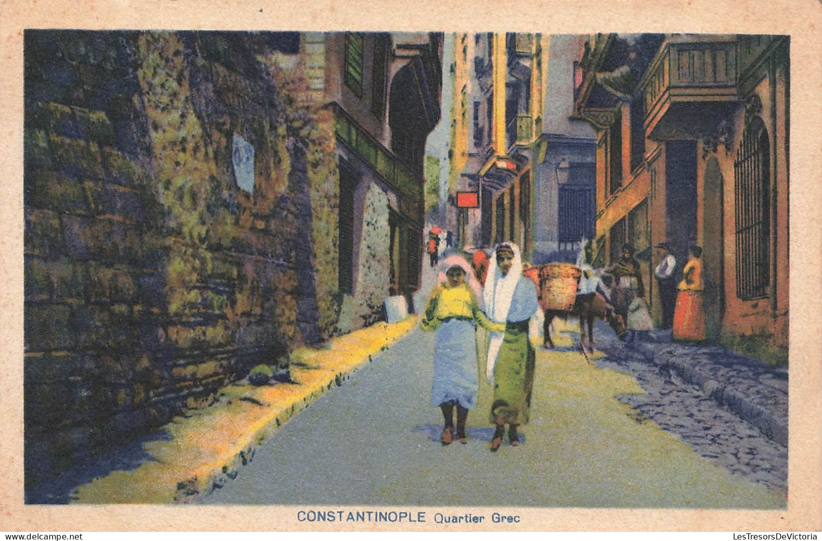 TURQUIE - Constantinople - Quartie Grec - Animé - Carte Postale Ancienne - Turquie