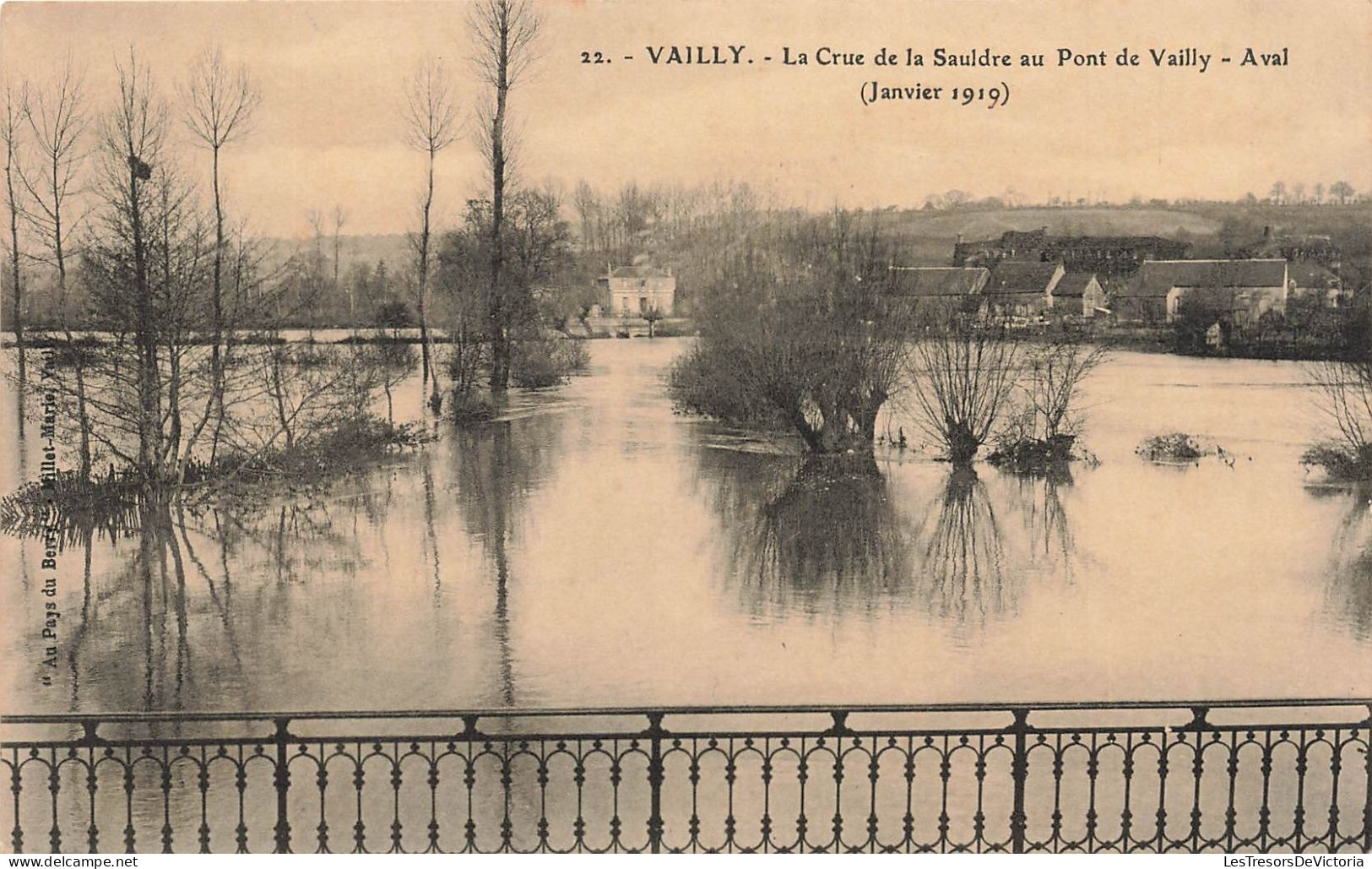 FRANCE - Vailly - La Crue De La Sauldre Au Pont De Vailly - Aval - Carte Postale Ancienne - Sonstige & Ohne Zuordnung