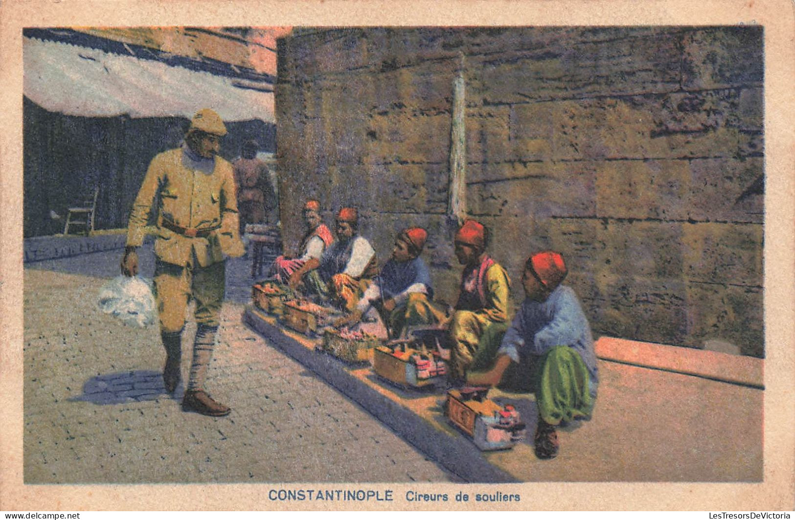 TURQUIE - Constantinople - Cireurs De Souliers - Carte Postale Ancienne - Turkey