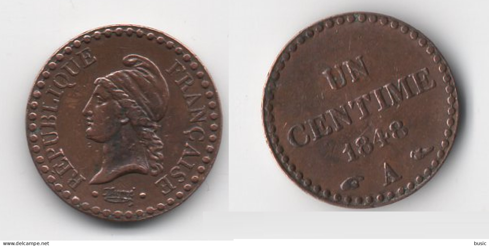 + FRANCE   + 1 CENTIME 1848 + TRES TRES BELLE + - 1 Centime