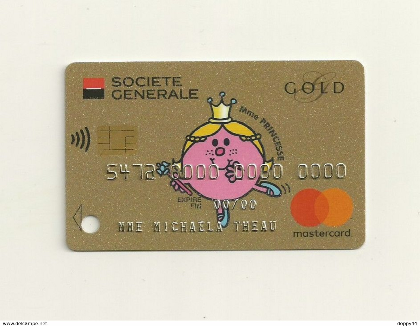 CARTE DE DEMONSTRATION CB MASTERCARD THEME MADAME PRINCESSE - Credit Cards (Exp. Date Min. 10 Years)