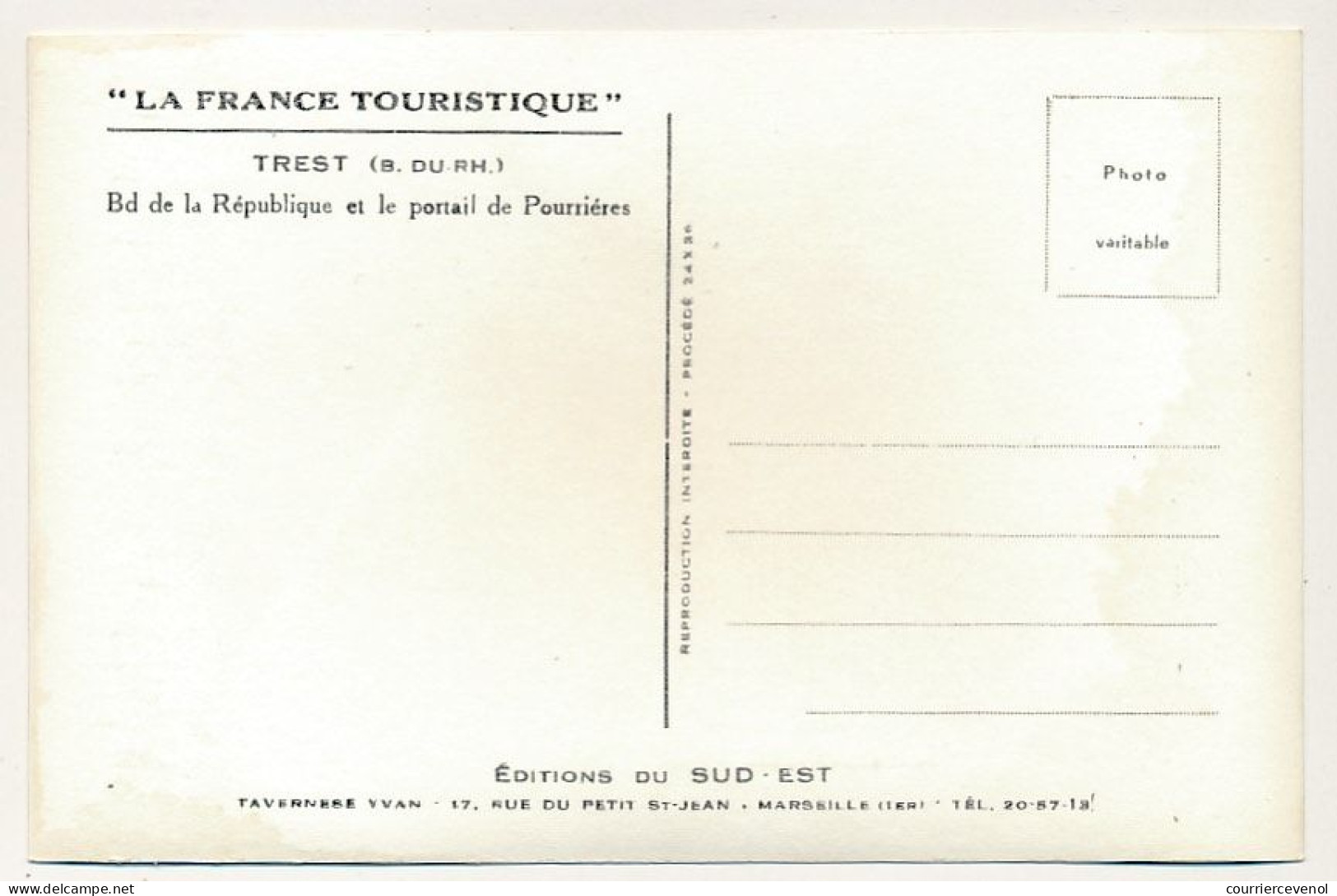 CPSM - TRETS (Bouches Du Rhône) - Boulevard De La République Et Le Portail De Pourrières - Trets