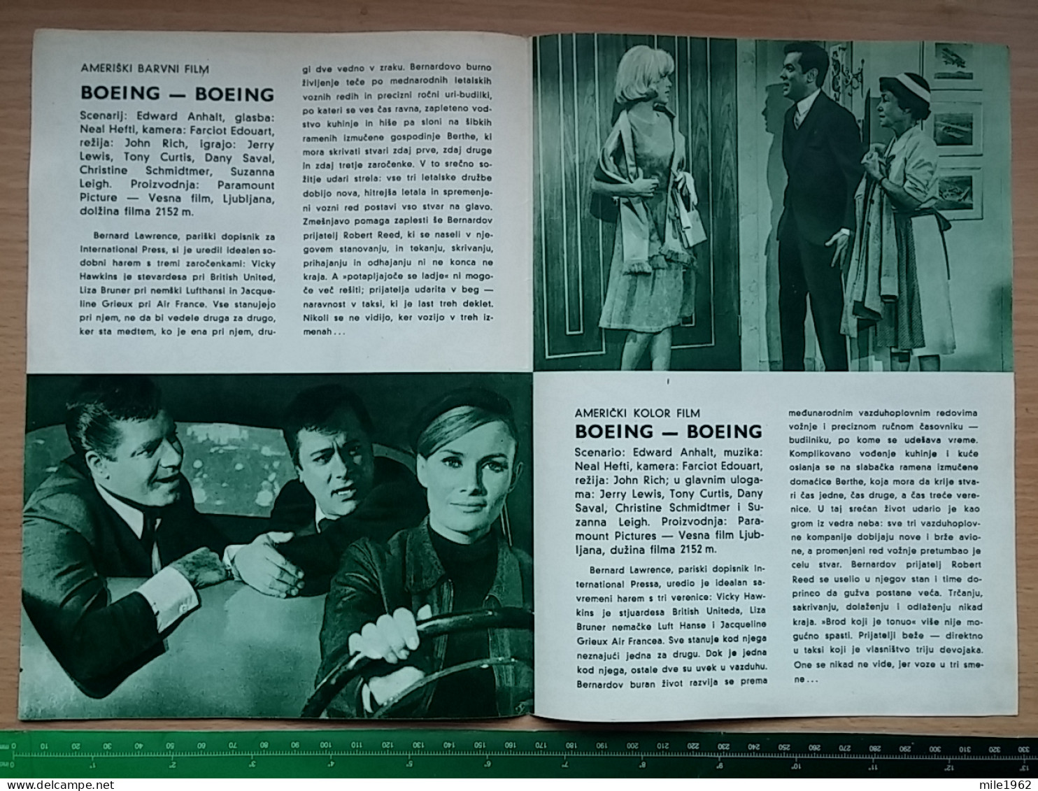 Prog 56 - Boeing, Boeing (1965) - Tony Curtis, Jerry Lewis, Dany Saval, Suzanna Leigh - Publicité Cinématographique