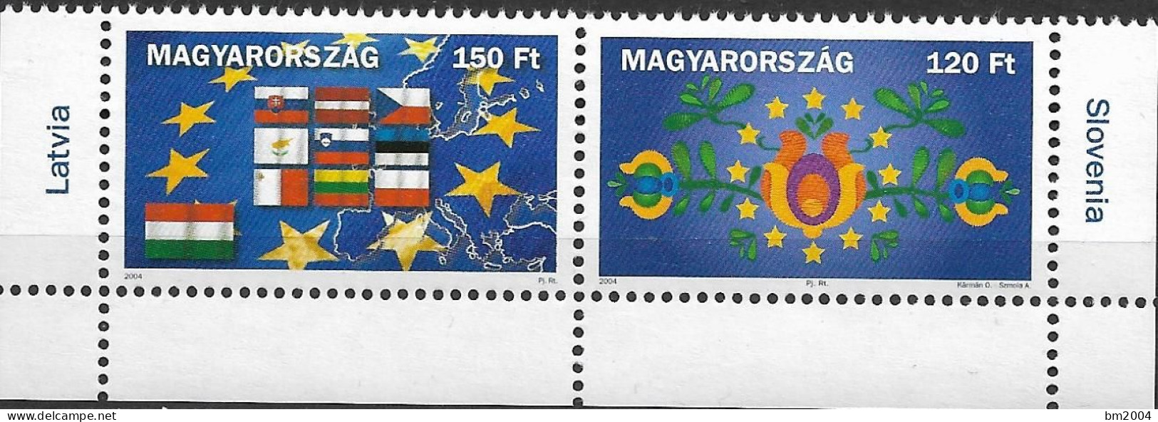 2004 Ungarn Hungary Magya Posta Mi. 4851-2**MNH  Beitritt Zur Europäischen Union (EU) - Ungebraucht