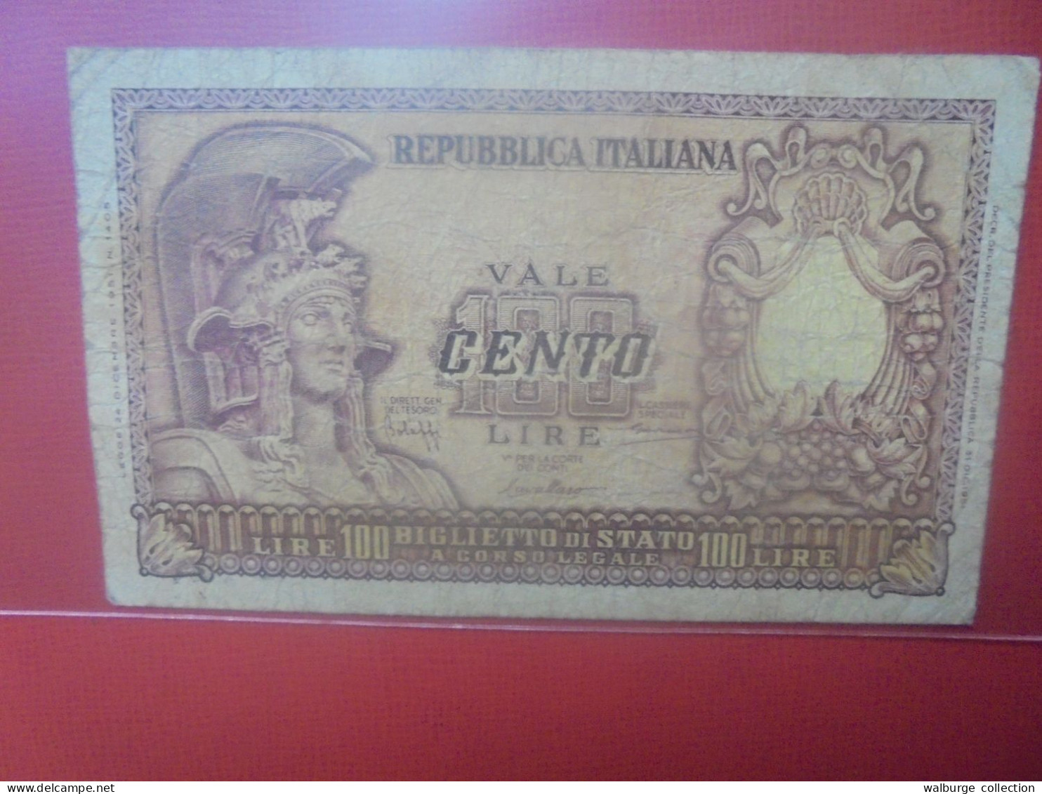 ITALIE 100 LIRE 1951 Circuler (B.32) - 100 Liras