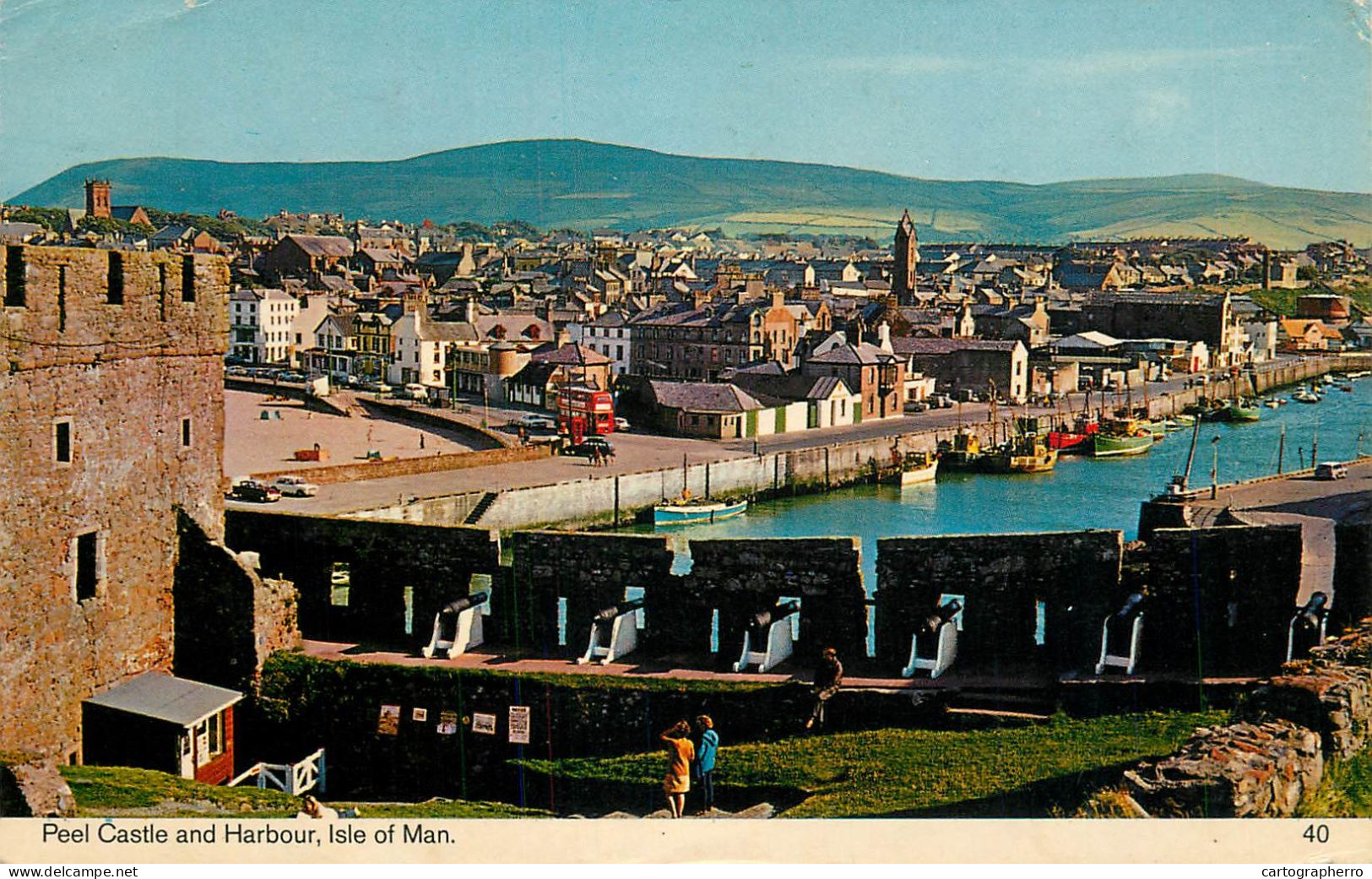 United Kingdom Isle Of Man Peel Castle And Harbour - Insel Man