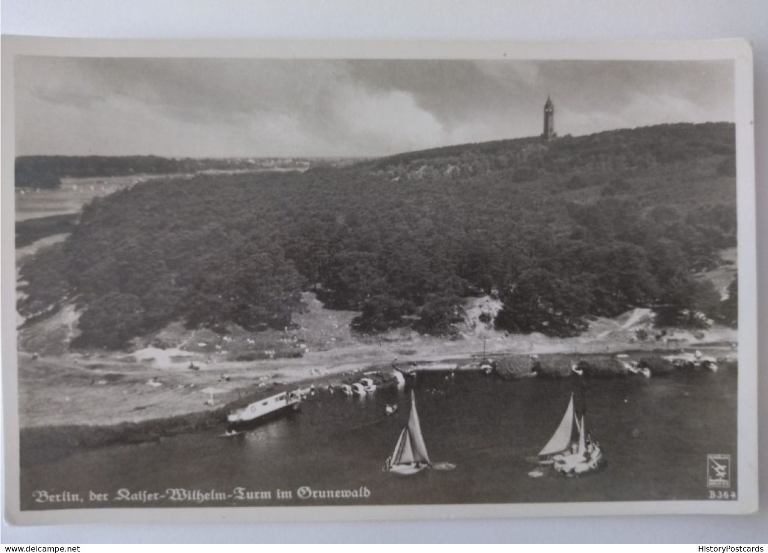 Berlin-Grunewald, Kaiser-Wilhelm-Turm, Fliegeraufnahme, 1935 - Grunewald