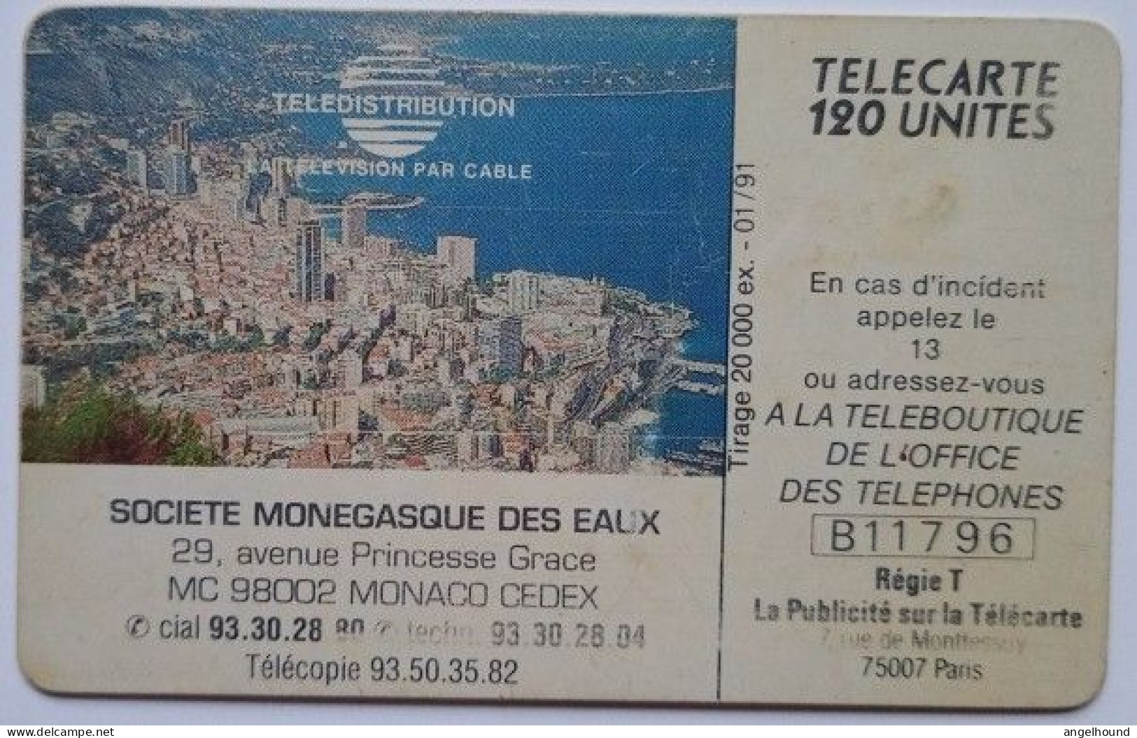 Monaco 120 Units Chip Card - Tele Cablee - Monaco