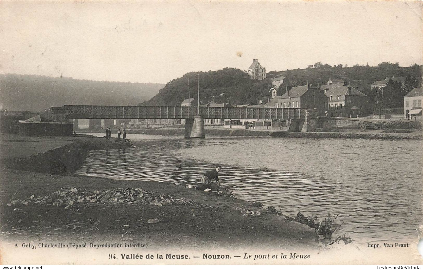 FRANCE - Charleville - Vallée De La Meuse - Nouzon - Le Pont Et La Meuse - Carte Postale Ancienne - Charleville