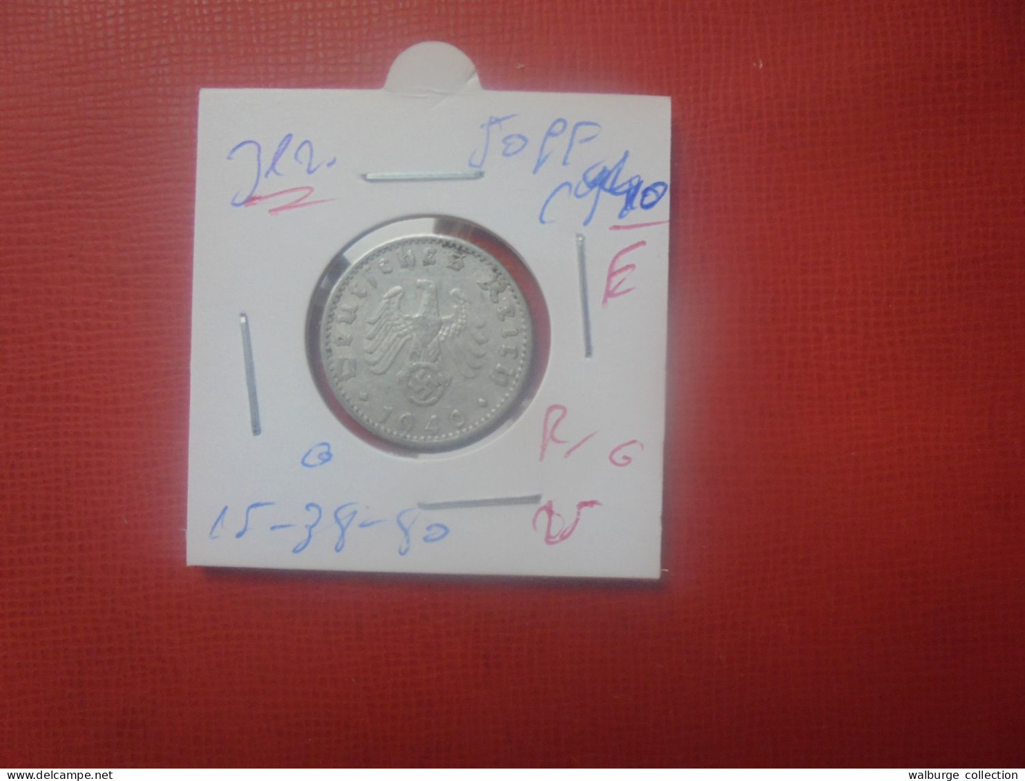 3eme REICH 50 Pfennig 1940 "E" (A.4) - 50 Reichspfennig