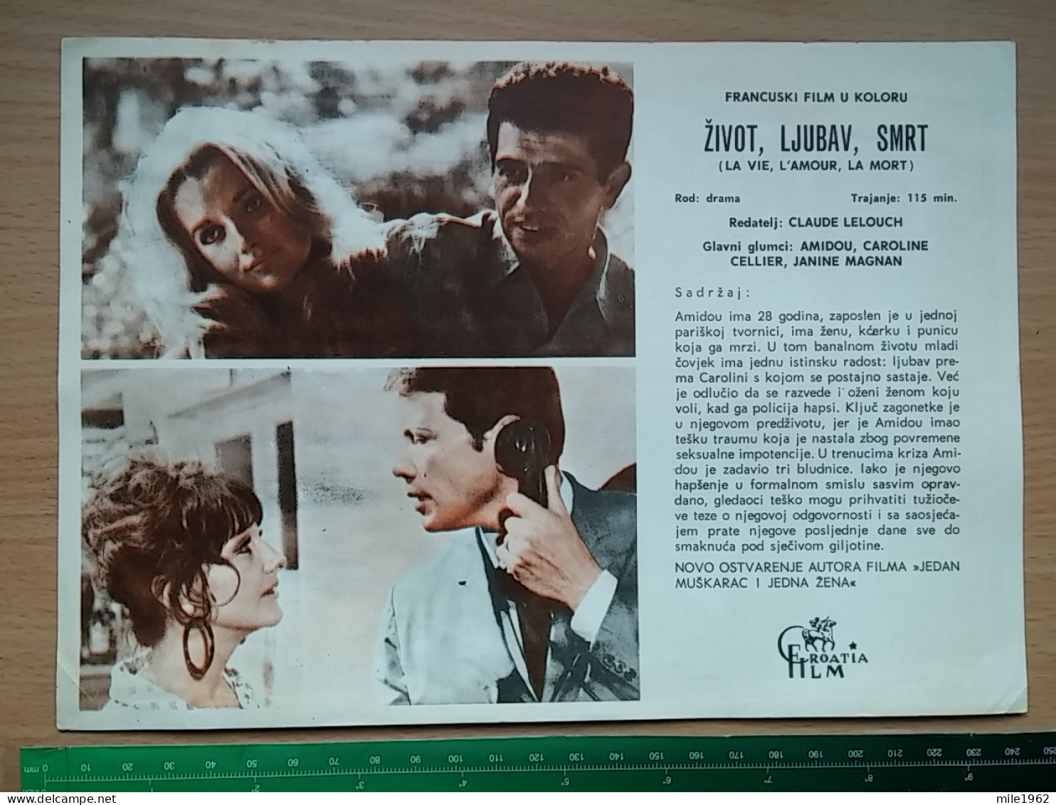 Prog 62 - Life Love Death (1969) - La Vie, L'amour, La Mort -Amidou, Caroline Cellier, Janine Magnan - Publicité Cinématographique