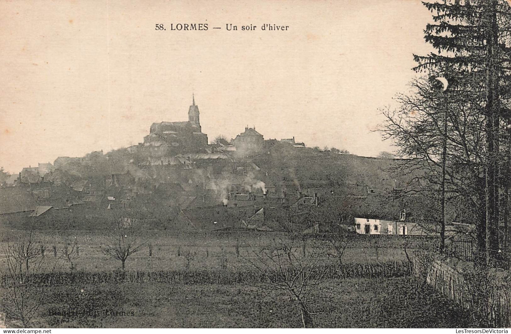 FRANCE - Lormes - Un Soir D'Hiver - Carte Postale Ancienne - Lormes