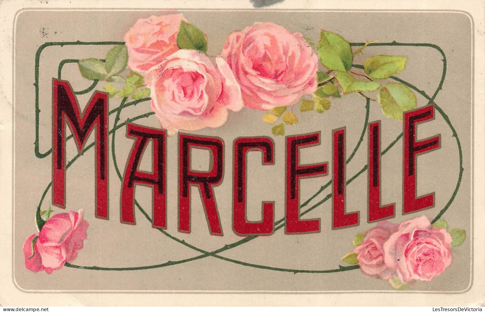 FANTAISIES -  Marcelle - Roses - Colorisé - Carte Postale Ancienne - Autres & Non Classés