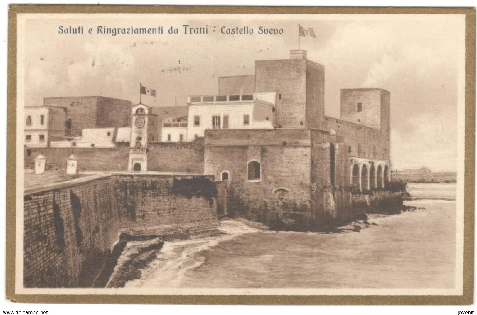 TRANI  (PUGLIA)  - Saluti Da Trani - Castello Svevo - 1919 - Trani