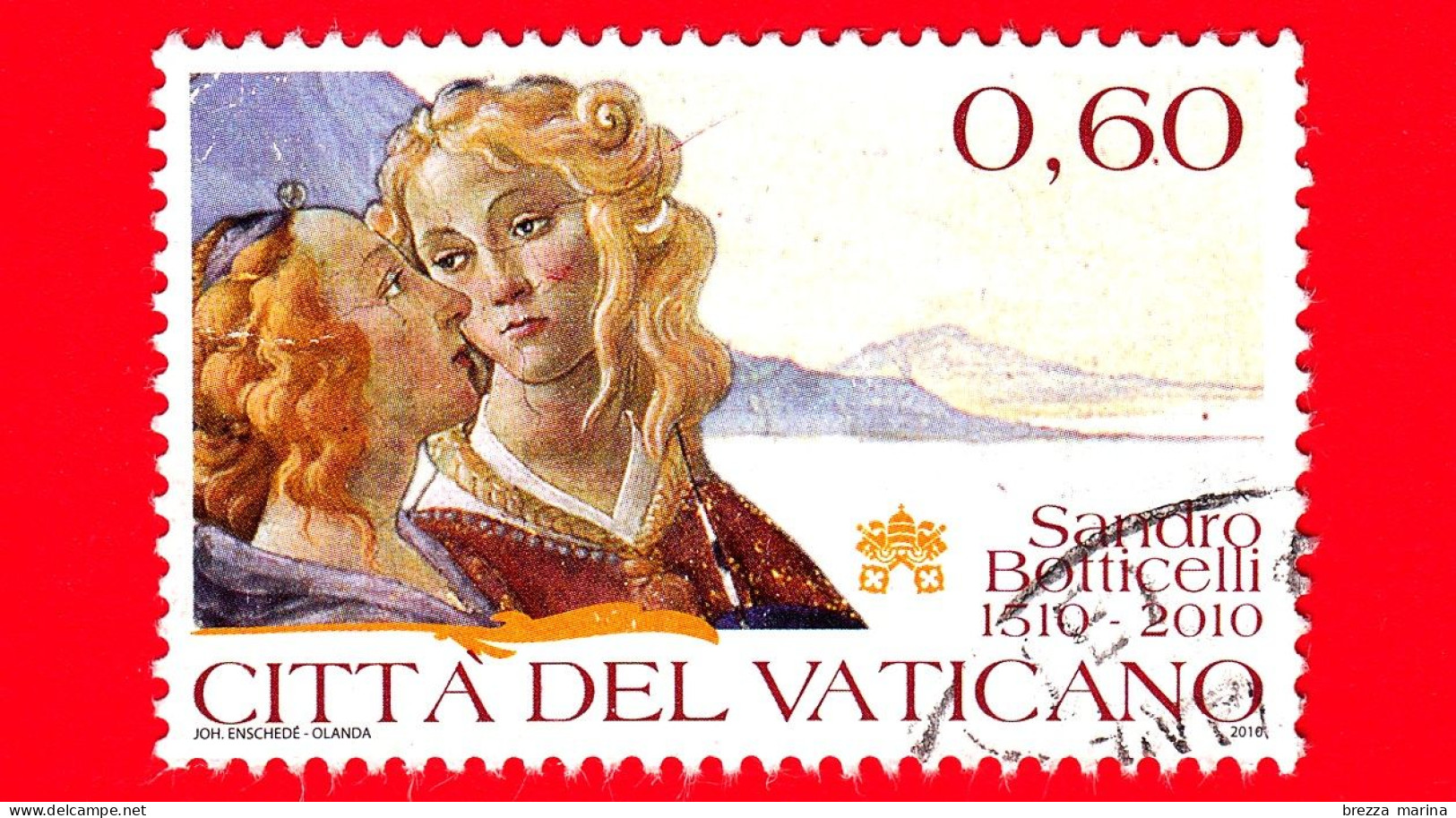 VATICANO - Usato - 2010 - 5º Centenario Della Morte Di Sandro Botticelli - 0,60 - "Le Tentazioni Di Cristo" - Used Stamps