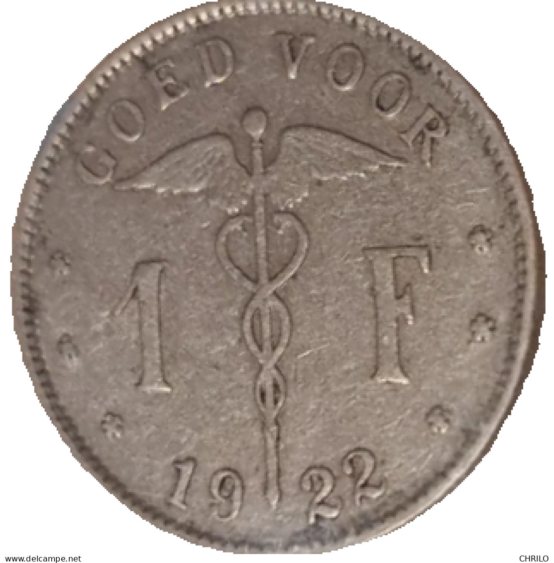 BE Belgique Légende En Néerlandais - 'BELGIË' 1 Franc 1922 - Verzamelingen