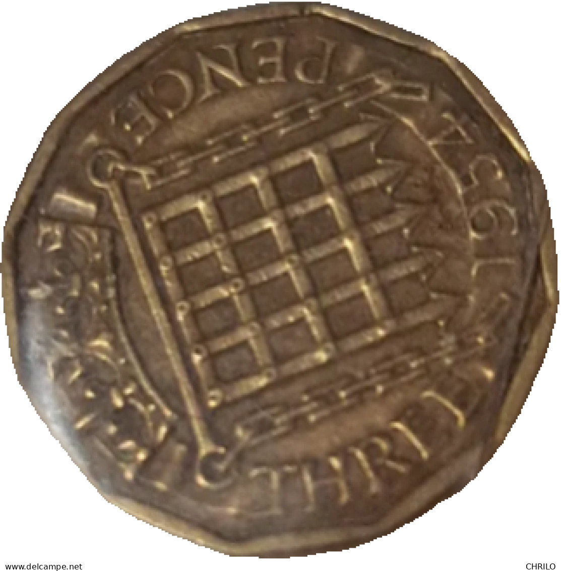 GB Royaume-Uni Nickel Plaqué Laiton 3 Pence 1954 - Sammlungen