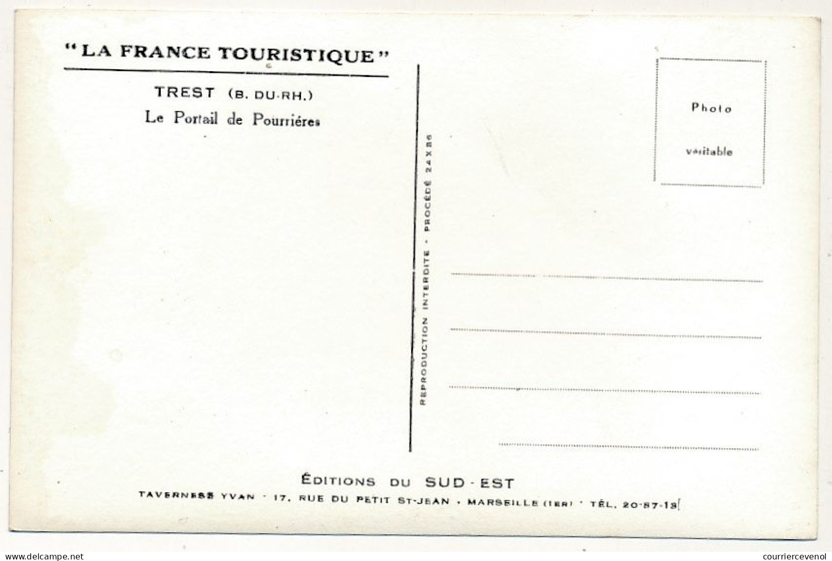 CPSM - TRETS (Bouches Du Rhône) - Le Portail De Pourrières - Trets