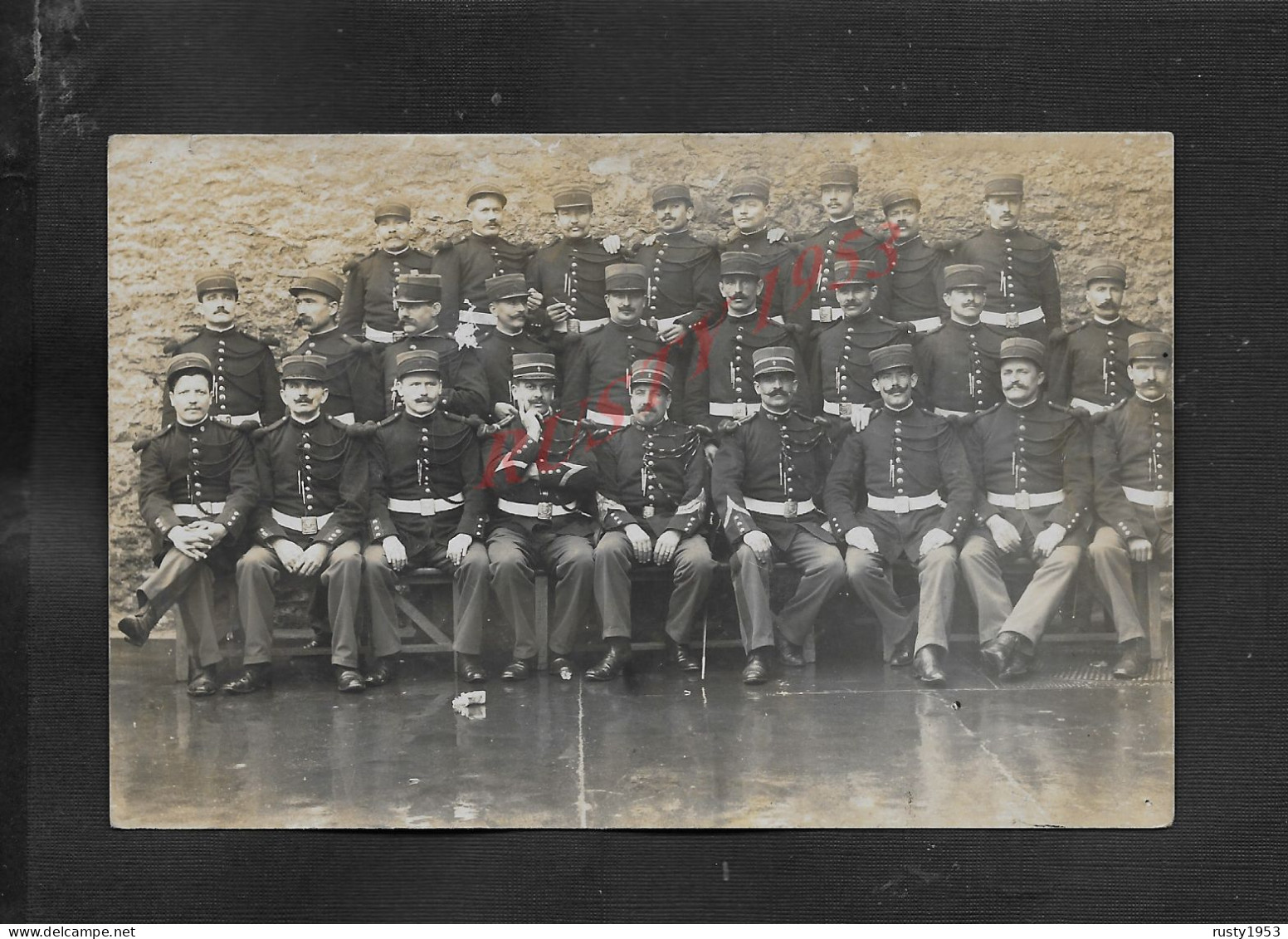 MILITARIA CARTE PHOTO MILITAIRE SAPEURS POMPIERS DE LAGNY SUR MARNE 77 EN 1907 ( POMPIER ) : - Pompiers