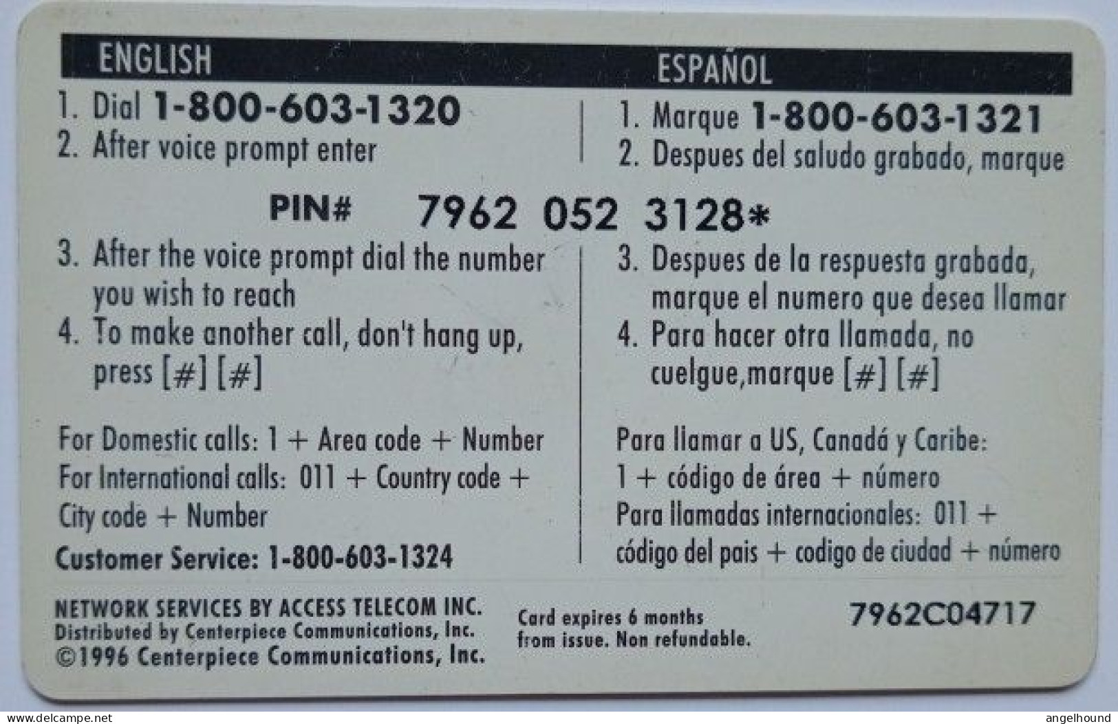 USA $10 Prepaid - Call Anytime Anywhere ( Map ) - Autres & Non Classés