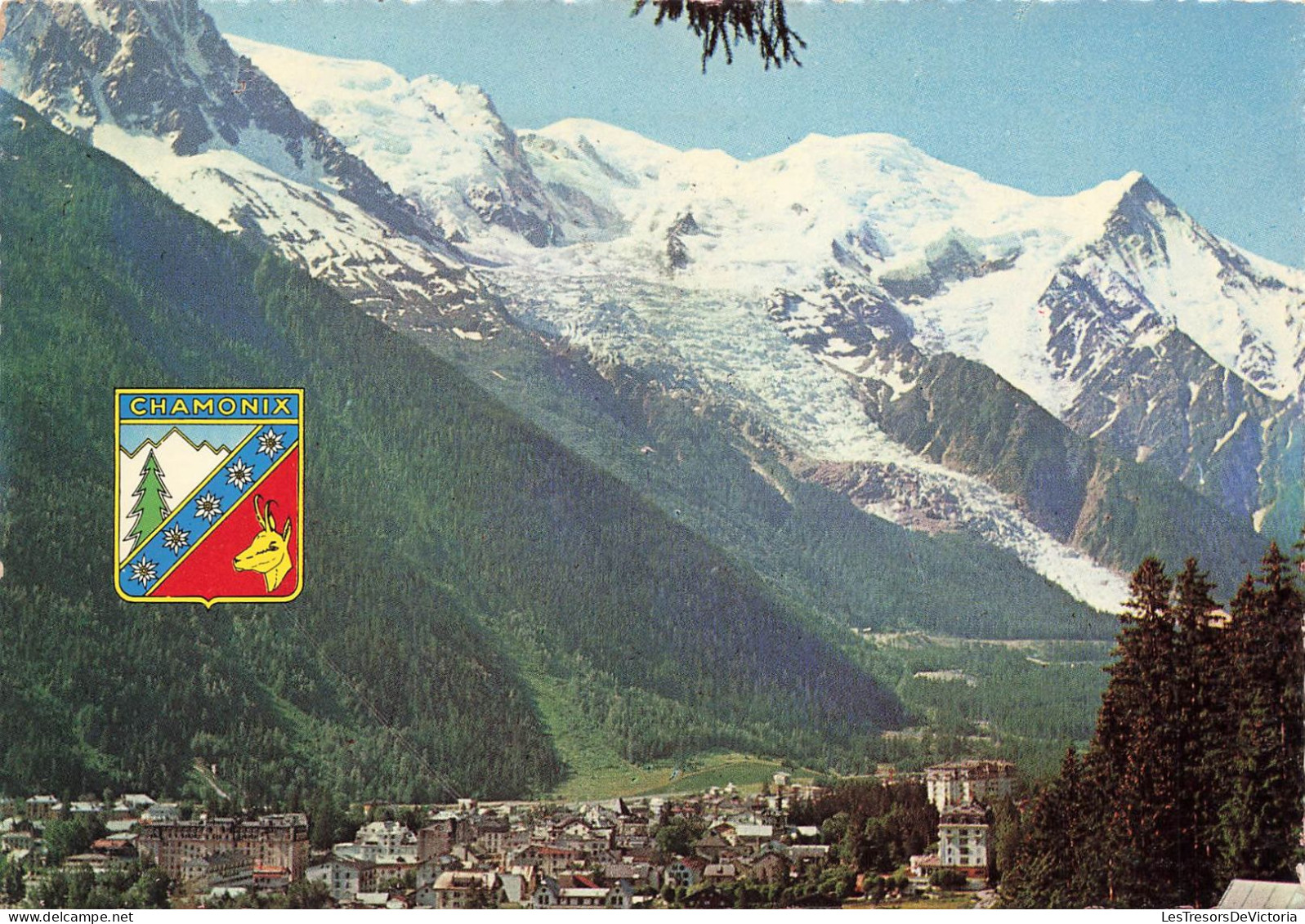 FRANCE - Chamonix Mont Blanc - Vue Générale De La Ville Et Du Mont Blanc - Colorisé - Carte Postale - Chamonix-Mont-Blanc