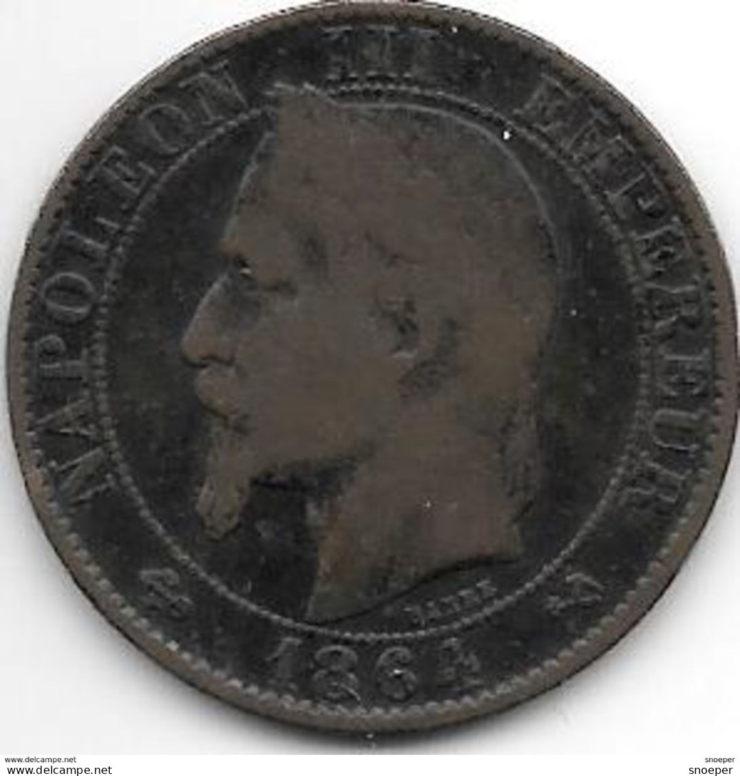 France 5 Centiemes 1864 K Km797.3   Fr+ - 5 Centimes