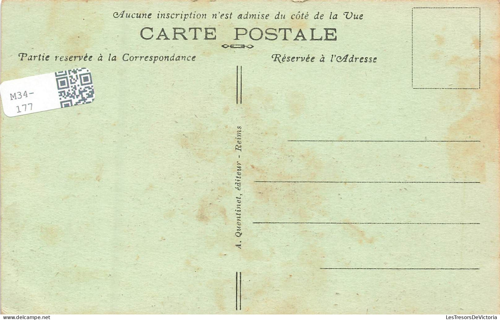 FRANCE - Reims - L'Hôpital Américain - Vuede Face -  Carte Postale Ancienne - Reims