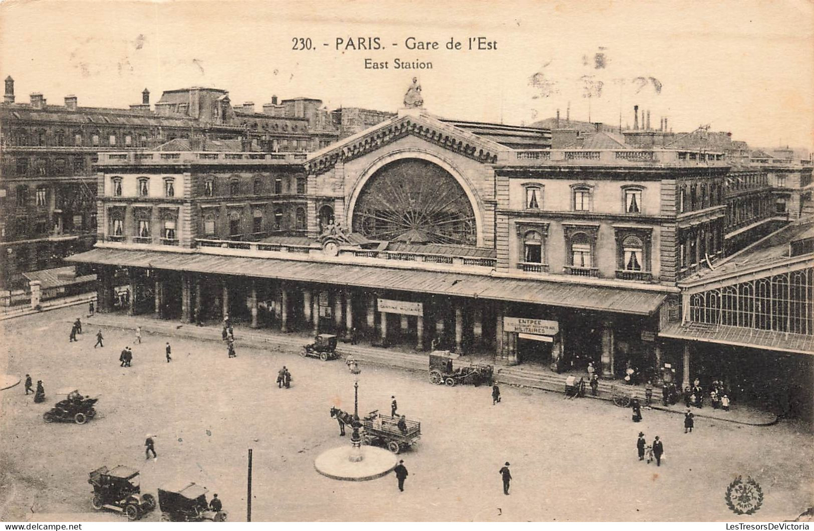 FRANCE - Paris - Gare De L'Est - East Station -  Carte Postale Ancienne - Otros Monumentos